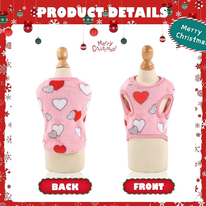 2 Pieces Dog Sweater for Small Dogs Teacup Dog Clothes for Extra Small Dogs - Image 5
