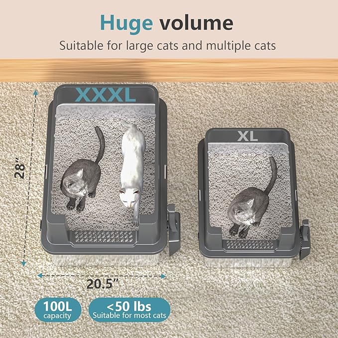 XXXL Extra Large Stainless Steel Litter Box - Image 2