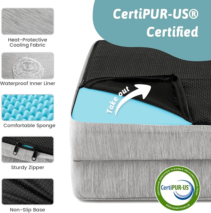 Cooling Dog Bed for Extra Large Dogs, Q-Max >0.4 Summer Cool Orthopedic Foam - Image 7