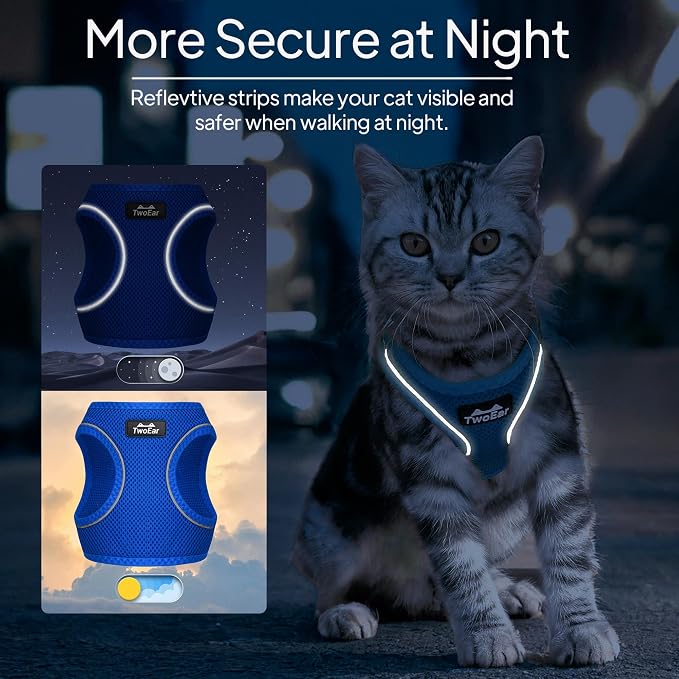 TwoEar Cat Harness Escape Proof, Soft Dog Vest Harness Adjustable, Breathable - Image 5