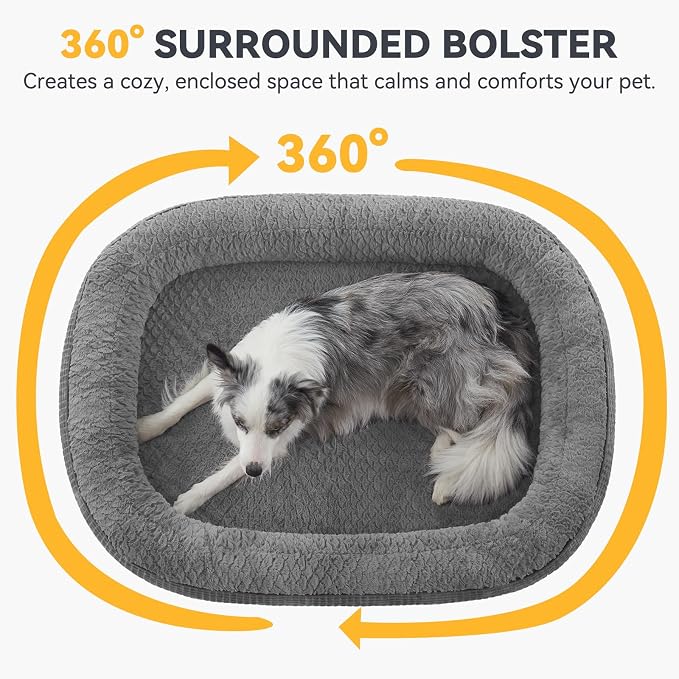 JOEJOY Orthopedic Dog Bed for Medium Dogs, Egg-Crate Memory Foam Pet Bed - Image 3