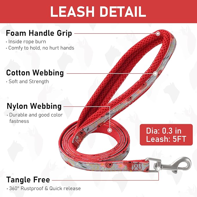 GAMUDA Small Dog Harness Collar and Leash Set, Step in No Chock No Pull Soft - Image 5