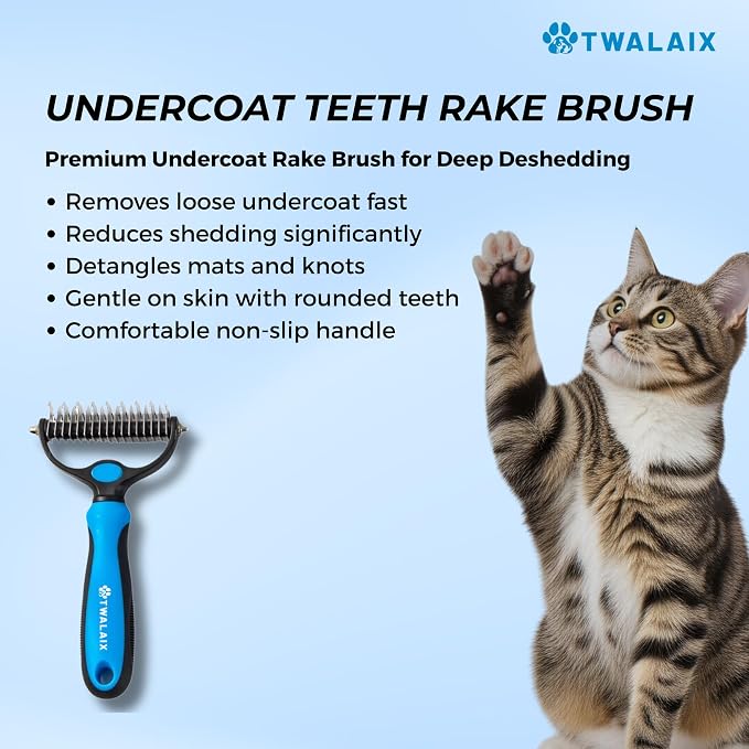 8 in 1 Pet Grooming Kit for Dogs & Cats – Deshedding Brush, Undercoat Rake - Image 5