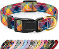 Reflective Dog Collar for Large Dogs, Cute Boho Adjustable Heavy-Duty Nylon by TMOODEL