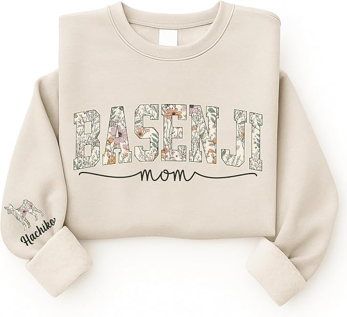 Personalized Dog Mom Sweatshirt, Dog Lover Crewneck, Gift Idea - Image 3