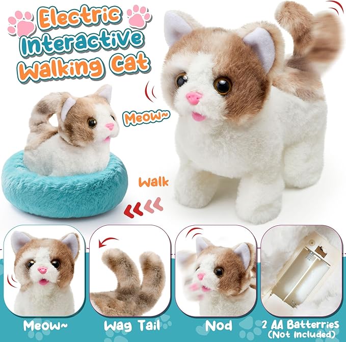 17PCS Interactive Cat Toys for Kids, Toys for 3 4 5 6 7 8 Year Old Girls Kids - Image 4