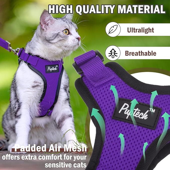 PUPTECK Cat Harness and Leash Set Escape Proof - Image 2