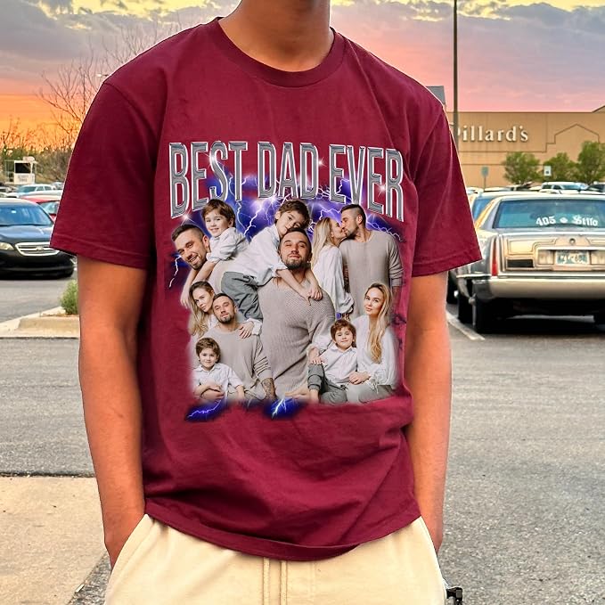 Custom Dad Shirt Personalized Picture T-Shirt - Image 3