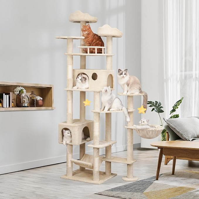 79inch Heavy Duty Cat Tree for Indoor Cats Large Adult, Tall Giant Cat Tower - Image 6