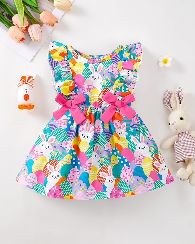 Mioglrie Baby Girl Dress Summer Girl Clothes Infant Outfits Newborn Ruffle - Image 2