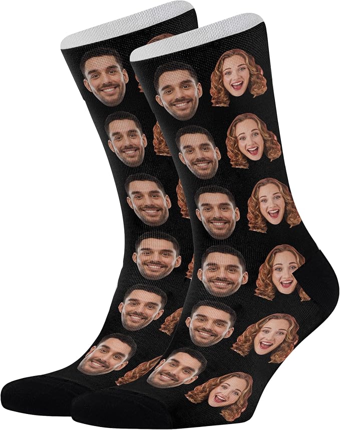 Artsadd Custom Face Socks for Dad Fathers Day Gift Novelty Personalized Photo - Image 2