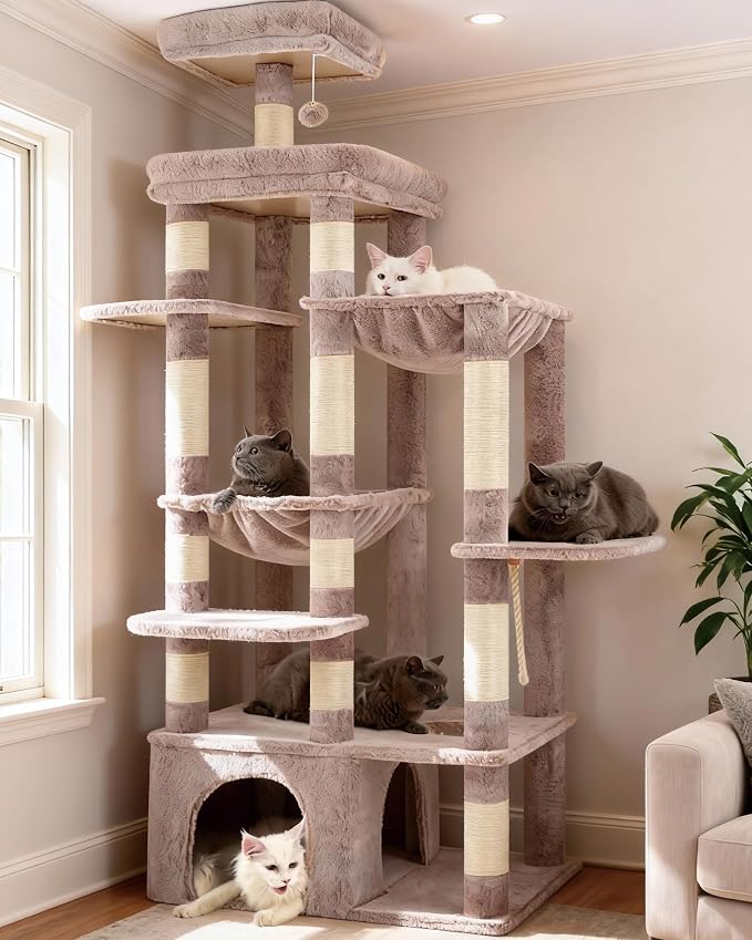 Heybly Cat Tree, 71-Inch Tall Cat Tower by HEYBLY