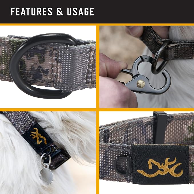Browning Classic Preformance Webbing Pet Collar, Fully Adjustable, Available in - Image 3