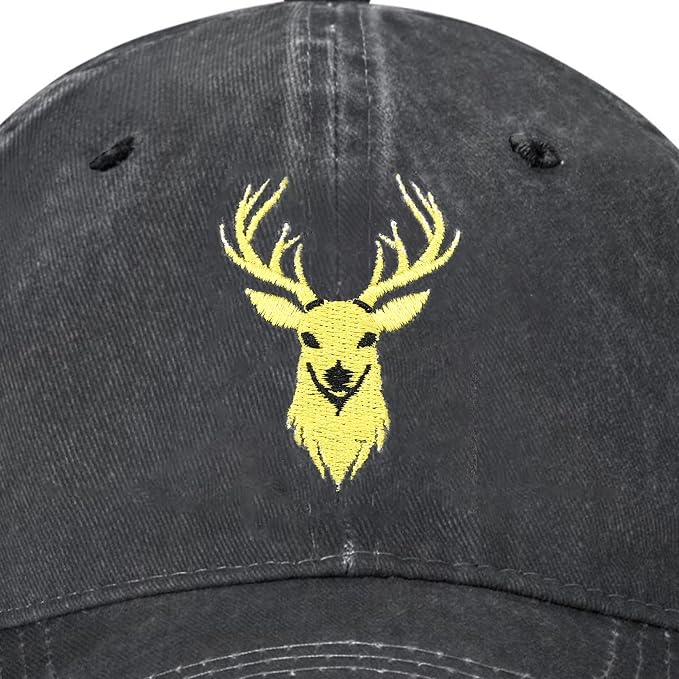 Embroidered Baseball Cap Adjustable Vintage Washed Distressed Denim Baseball Hat - Image 2
