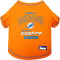 NFL Miami Dolphins Dog T-Shirt for Pets, Size Small. Officially Licensed Pet by PETSFIRST