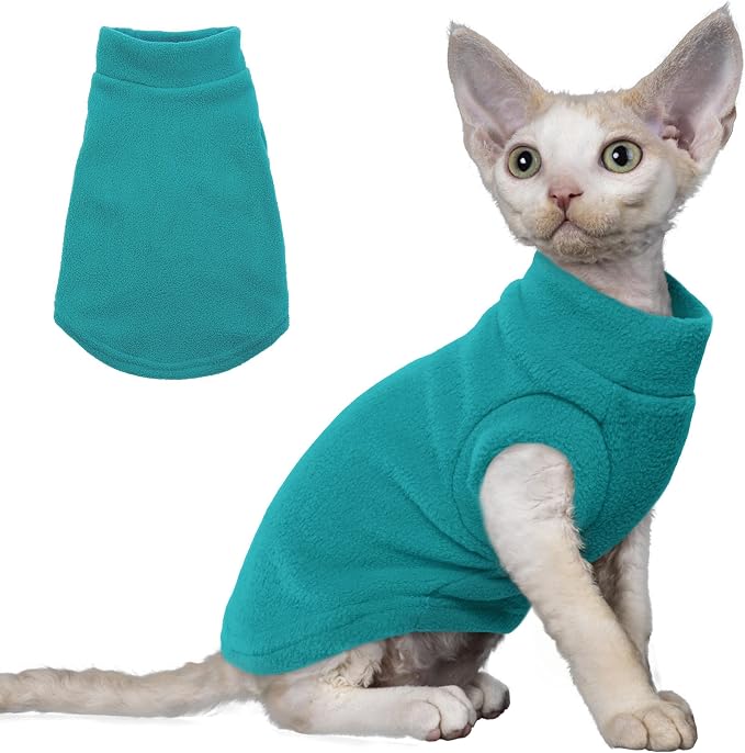 PUMYPOREITY Cat Sweater, Warm Kitten Clothes, Fleece Winter Coat by PUMYPOREITY
