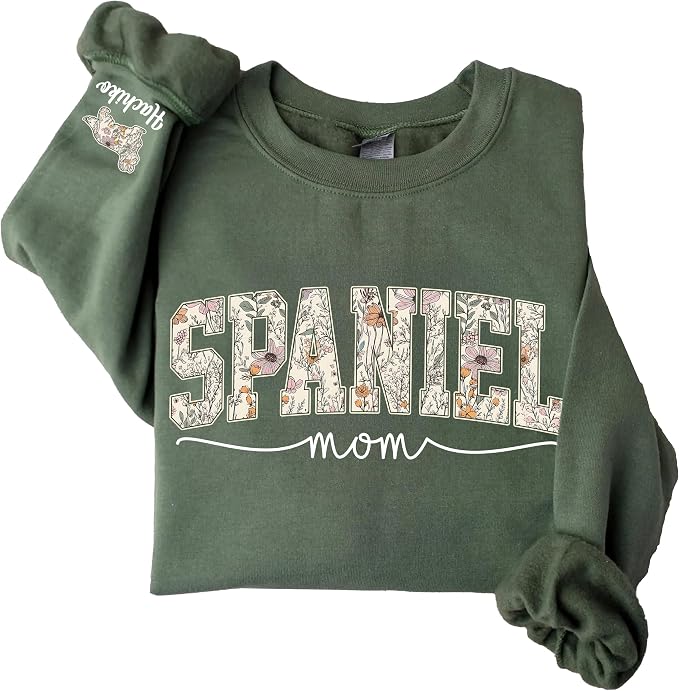 Personalized Dog Mom Sweatshirt, Dog Lover Crewneck, Gift Idea by Unknown
