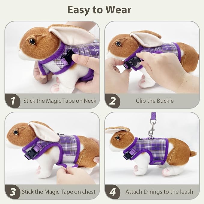 AIITLE Adjustable Bunny Harness & Leash Set - Image 5