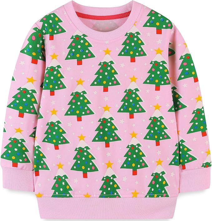 Bumeex Toddler Girl Sweatshirt Clothes Outfit, Cotton Crewneck Christmas by Bumeex