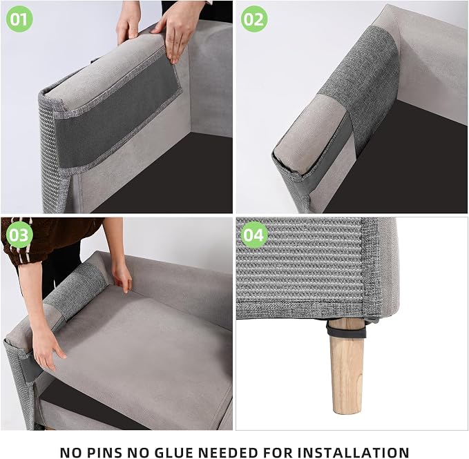 Cat Scratch Couch Protector, 23.6" L*19.6" W Scratching Furniture Protector Pad - Image 6