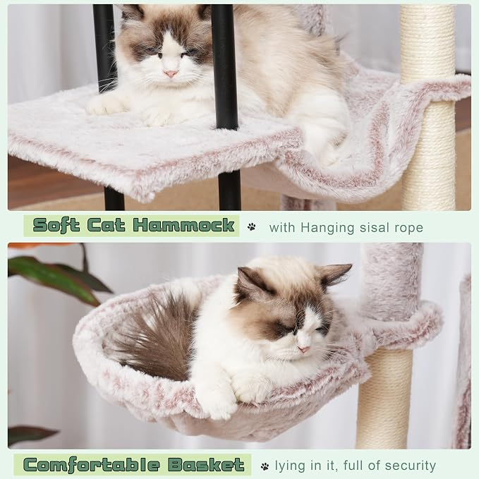 Cat Tree, Cat Tower for Indoor Cats, 43.3 inch Cat Tree Tower - Image 6