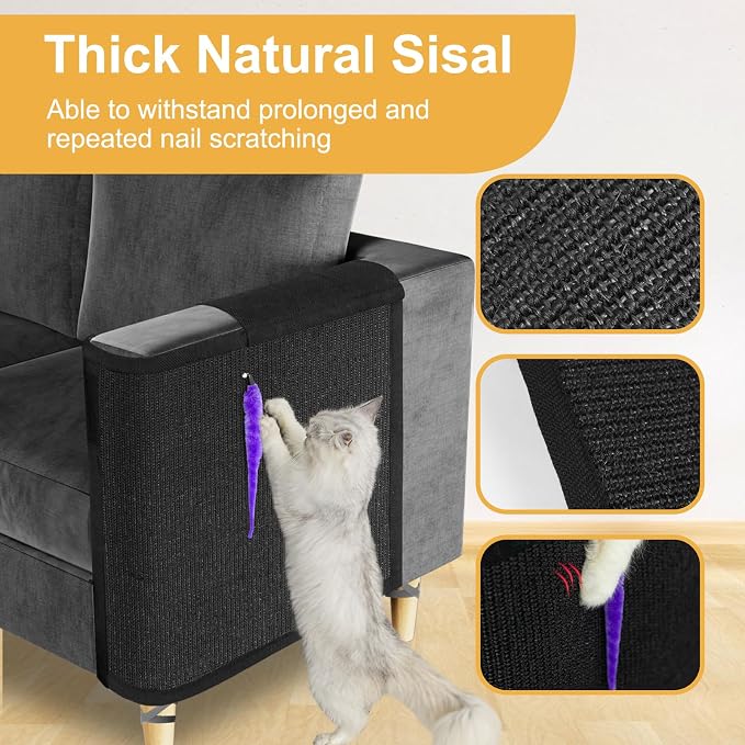 Cat Scratch Couch Protector, Cat Scratch Sofa Armrest Cover - Image 3