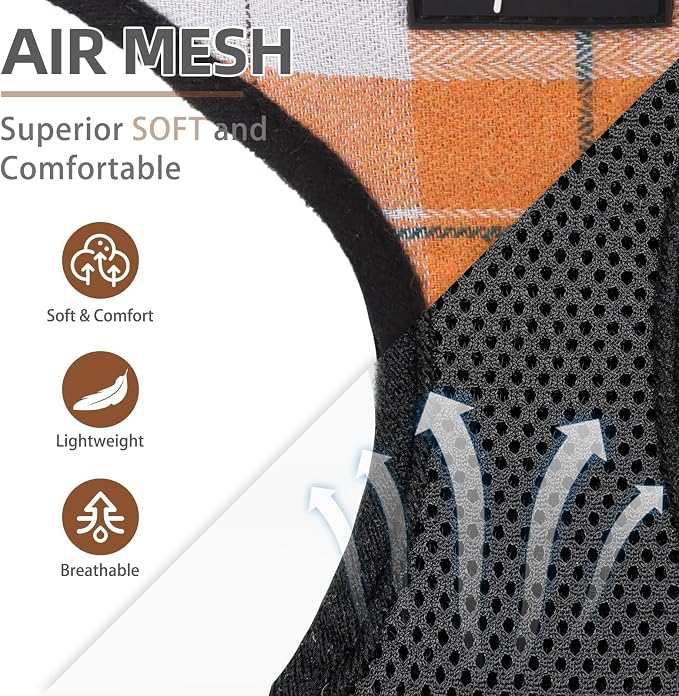 PUPTECK Soft Mesh Dog Harness and Leash Set Pet Puppy Cat Comfort Padded Vest - Image 3