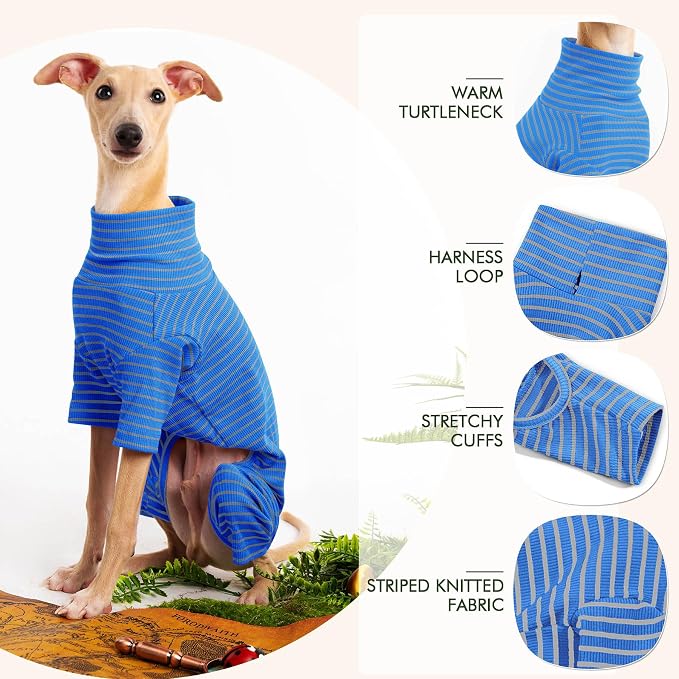 Dog Sweaters for Small Dogs Girls Boys, Striped Pet Sweaters for Fall Winter - Image 6