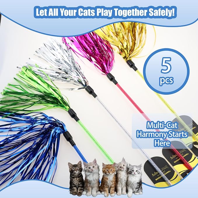 ADUCK Interactive Cat Teaser Wand Toy - Image 2