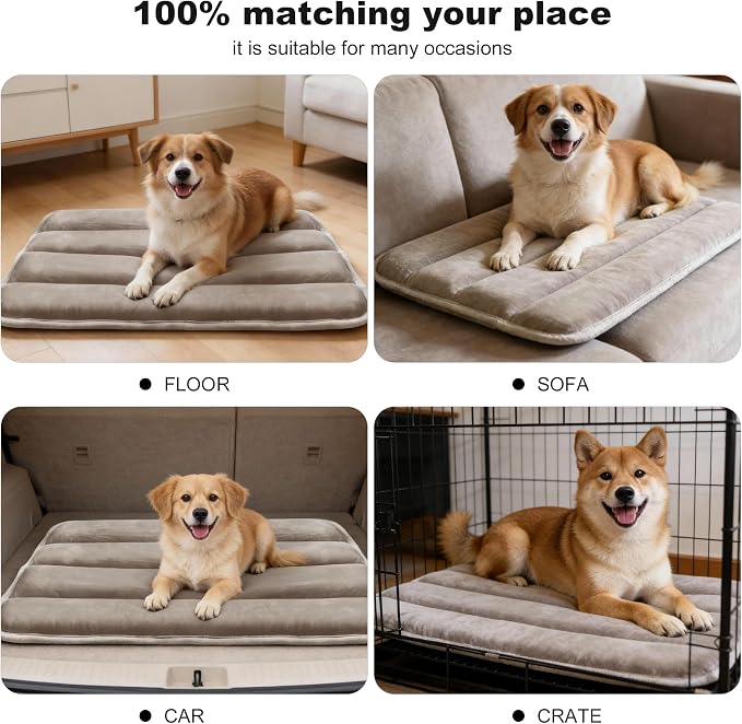 Dog Crate Pad, Ultra Soft & Anti-Slip Kennel Mat, Secure Fit - Image 8