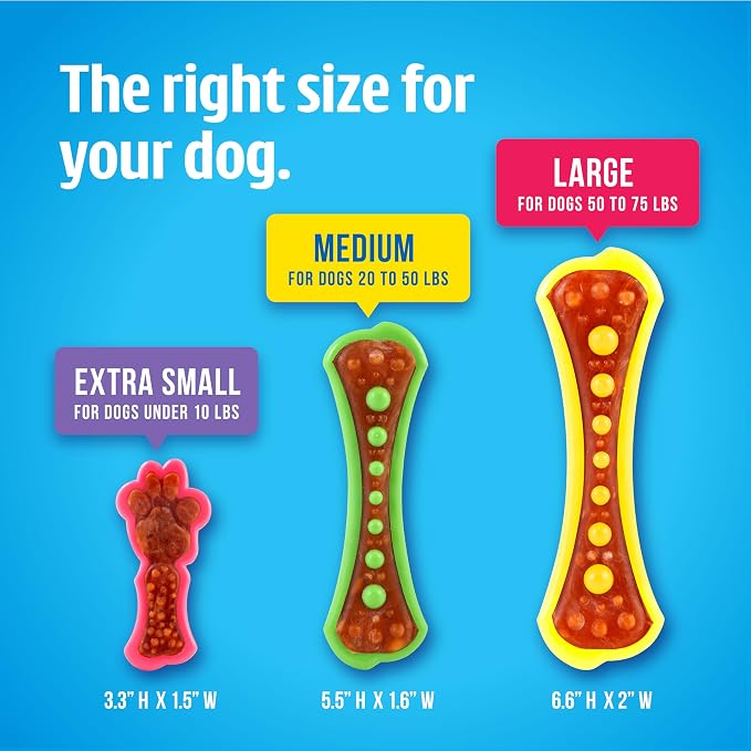 Hartz Chew 'n Clean Dental Duo Bacon Flavored Dental Dog Chew Toy and Treat - Image 4