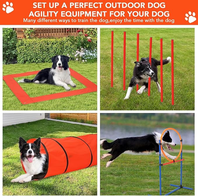 Dog Agile Course Backyard Set, Complete Dog Obstacle Kit - Image 5