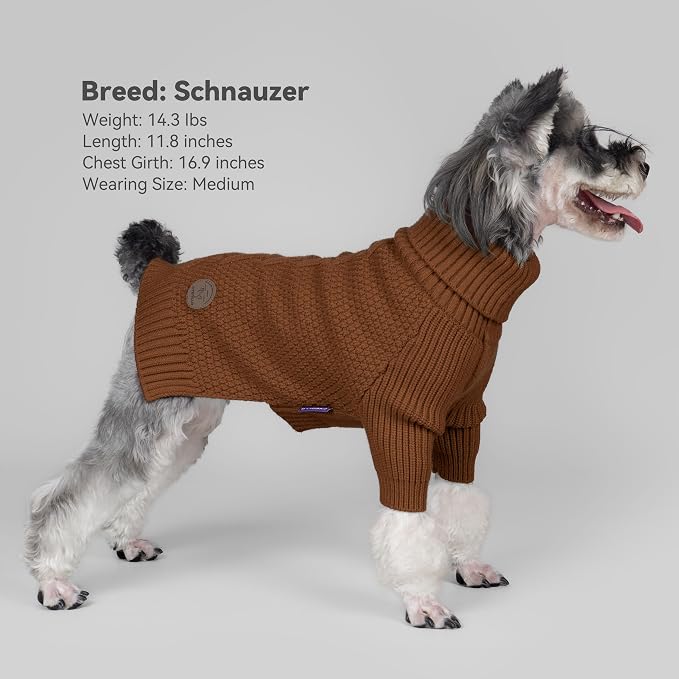 cyeollo Warm Small Dog Sweater, Knit Cold Weather Doggy Sweaters - Image 2