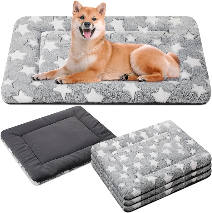 VitalCozy 4 Pcs Dog Crate Pads, Ultra Soft Warm Washable Anti-Slip Kennel Bed by VitalCozy