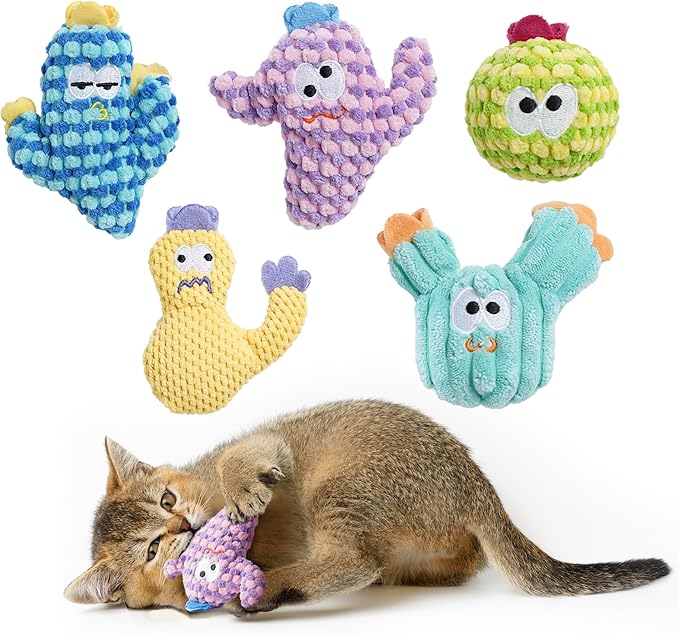 5 Pack Cactus Catnip Toys, 100% Organic Catnip Toys by Unknown