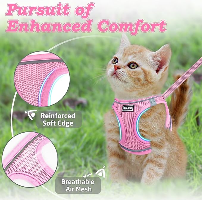 Cat Harness and Leash for Walking Escape Proof, Adjustable Kitten Vest Harness - Image 3