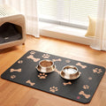 Cat Dog Food Mat, Rapid Water Absorption Dog Mat by PEISAINOX