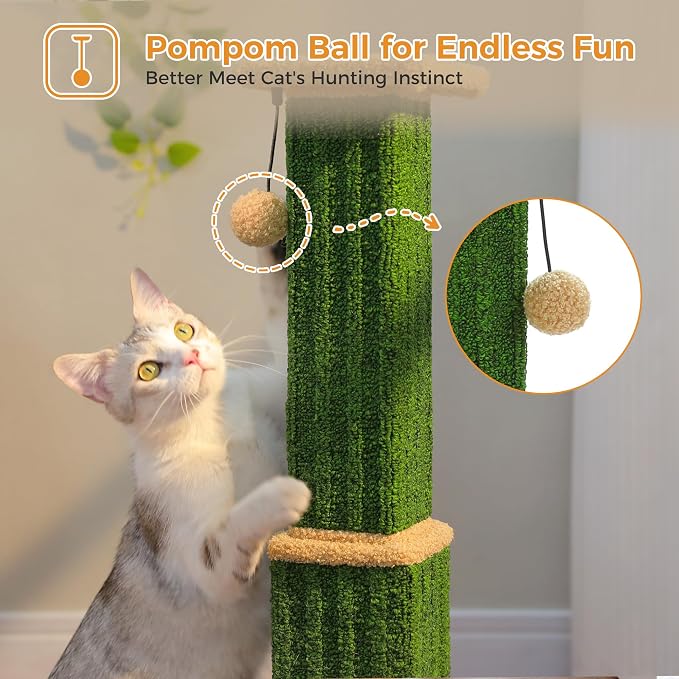 PAWZ Road Carpet Cat Scratching Post 32” Tall Scratching Post - Image 5