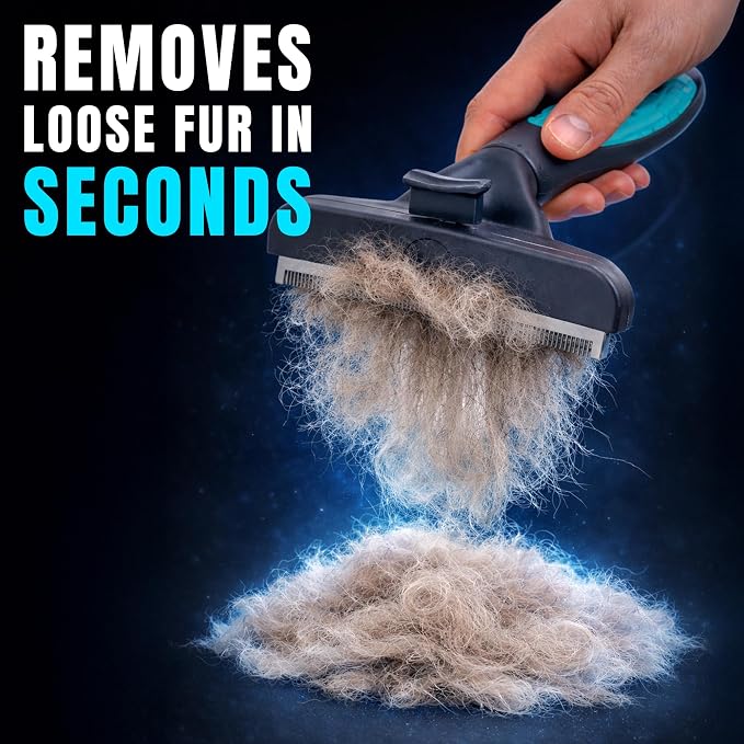 deShedding Tool for Medium/Large Cats and Dogs, Long Hair, Removes Loose Hair - Image 7