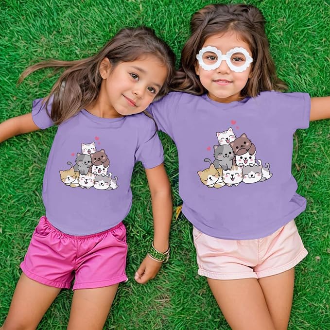 KEEVICI Cute Cartoon Cat Shirts - Image 3