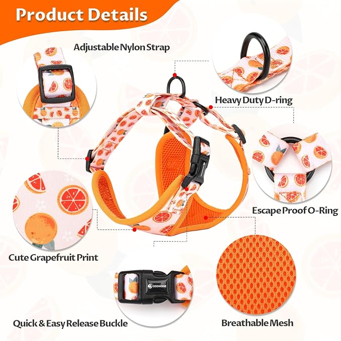 Dog Cat Harness and Leash Set, Puppia Soft Mesh Padded and Adjustable Puppy - Image 3