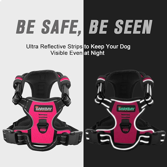 BARKBAY No Pull Dog Harness Front Clip Heavy Duty Reflective Easy Control Handle - Image 5