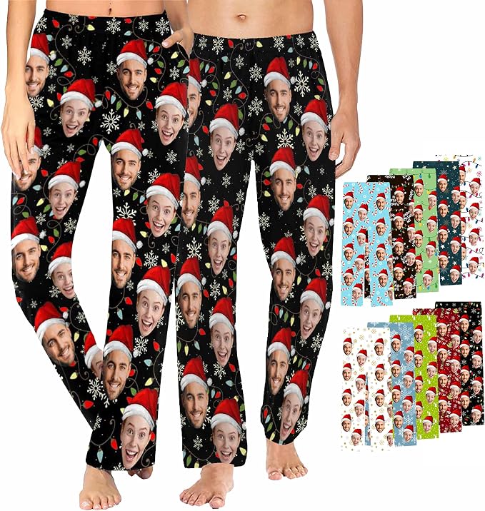 Customized Face Pajama Custom Pajama Pants by Unknown