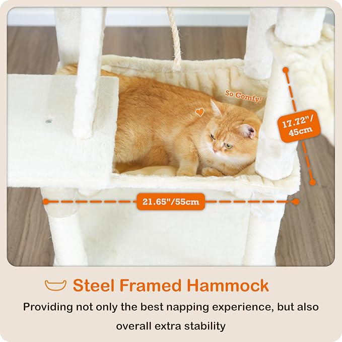 Ouritsu Cat Tree, 56 inch Tall Cat Tower - Image 5