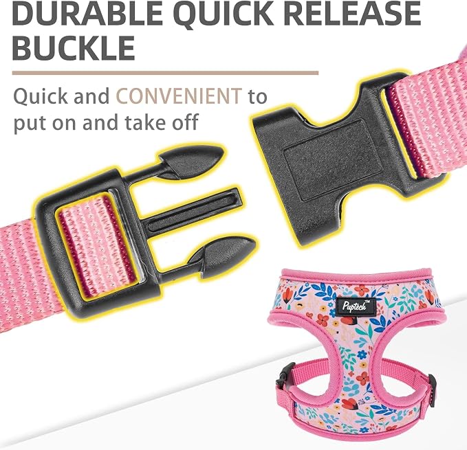 PUPTECK Soft Mesh Dog Harness and Leash Set Pet Puppy Cat Comfort Padded Vest - Image 4