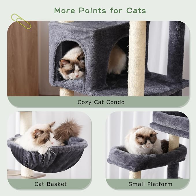 Cat Tree with Tunnel, Cat Tower - Image 7