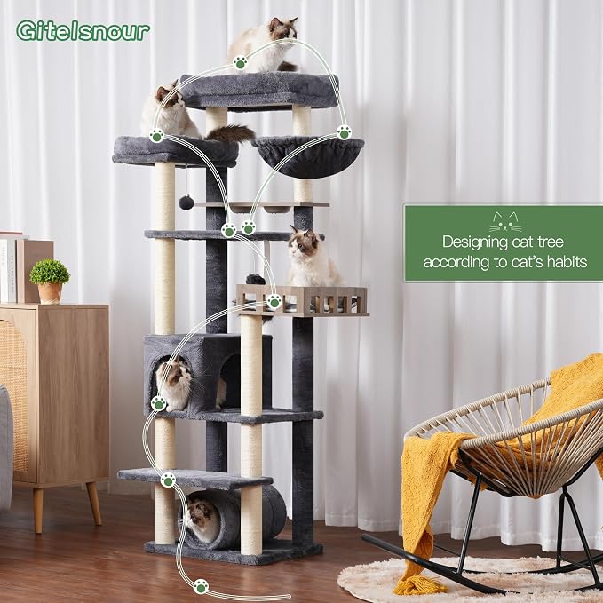 Cat Tree with Tunnel, Cat Tower - Image 8