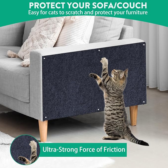 Cat Scratcher Mat, 78.7"x15.8" Cat Scratch Couch Furniture Protector, Trimmable - Image 6