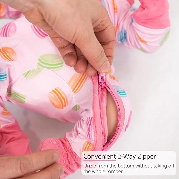 LollyBanks Baby Pajamas, Baby Romper 95% Bamboo Viscose and 5% Spandex - Image 7