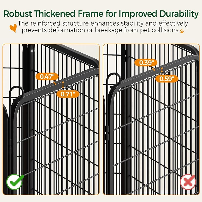 Yaheetech Dog Playpen Outdoor, 40 inch 24 Panels Dog Pen Indoor Heavy Duty - Image 7